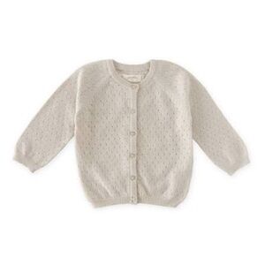 Pehr Pointelle Knit Sweater Cream Cardigan | 6-12m EUC